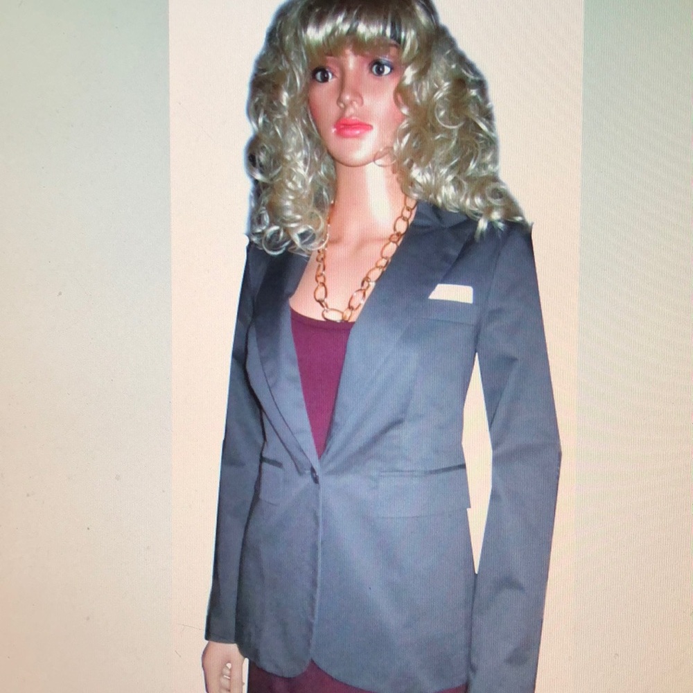 Victoria's Secret Gray Long Lean Blazer NEW